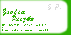 zsofia puczko business card